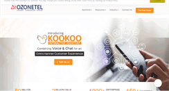 Desktop Screenshot of ozonetel.com